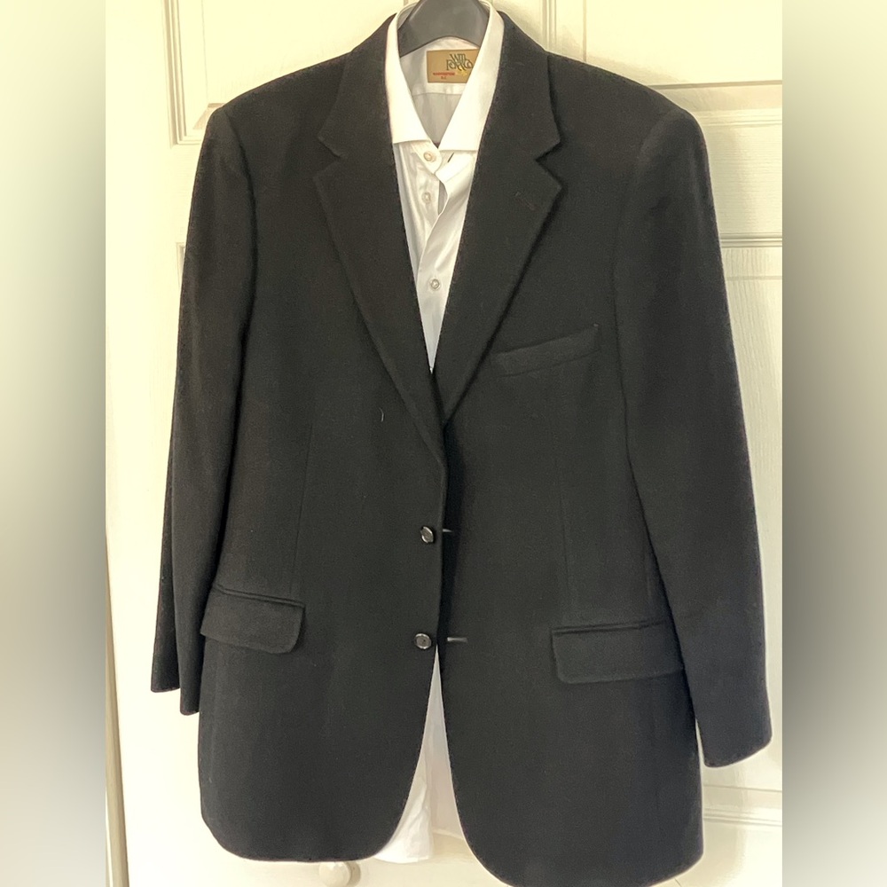 Black camel hair sport jacket